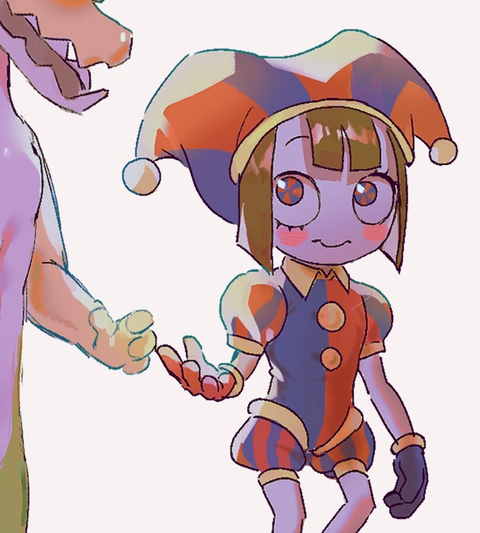 pomni and gummigoo (the amazing digital circus) drawn by acuily