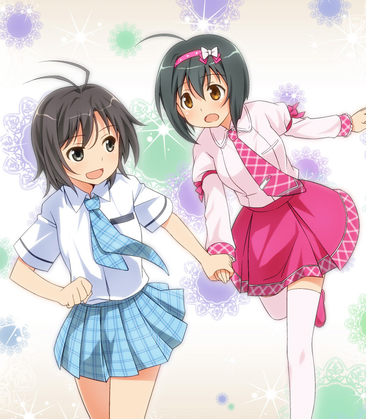 kikuchi makoto and kohinata miho (idolmaster and 1 more) drawn by umekichi