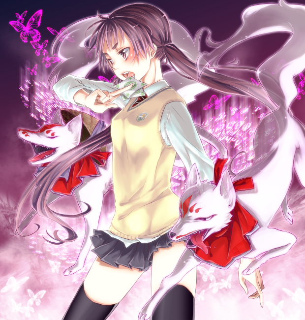kamiki izumo, byakko, and shinohara yui (ao no exorcist) drawn by shino-yui