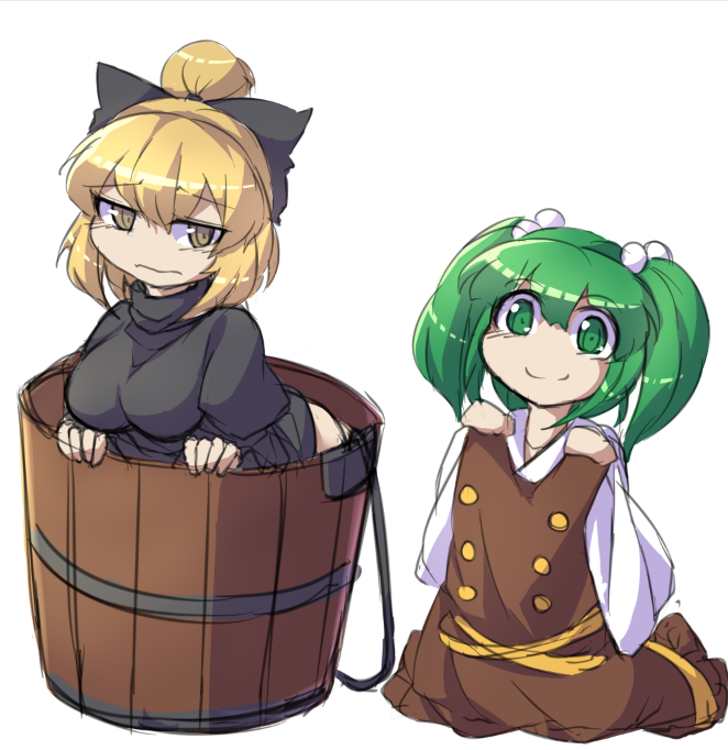 kurodani yamame and kisume (touhou) drawn by fun_bo