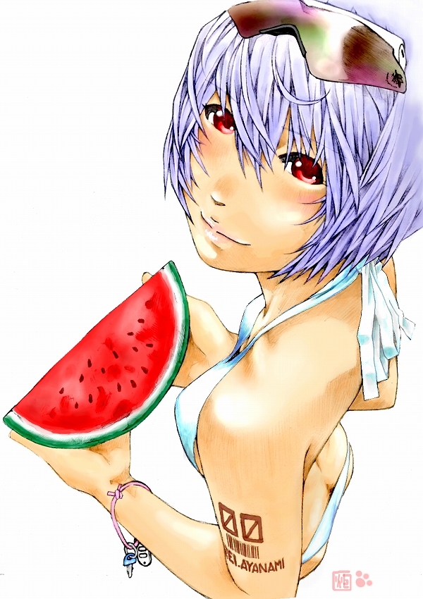 ayanami rei (neon genesis evangelion) drawn by kotatsu-spirit
