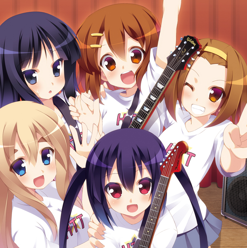 akiyama mio, nakano azusa, hirasawa yui, tainaka ritsu, and kotobuki tsumugi (k-on! and 1 more) drawn by hoppege