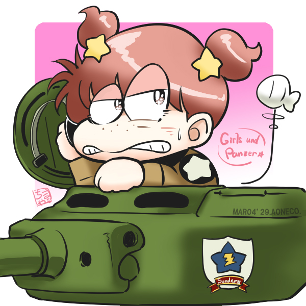 alisa (girls und panzer and 1 more) drawn by aoneco