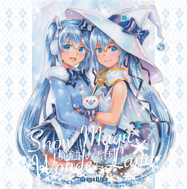 hatsune miku, yuki miku, and rabbit yukine (vocaloid) drawn by mayo_riyo