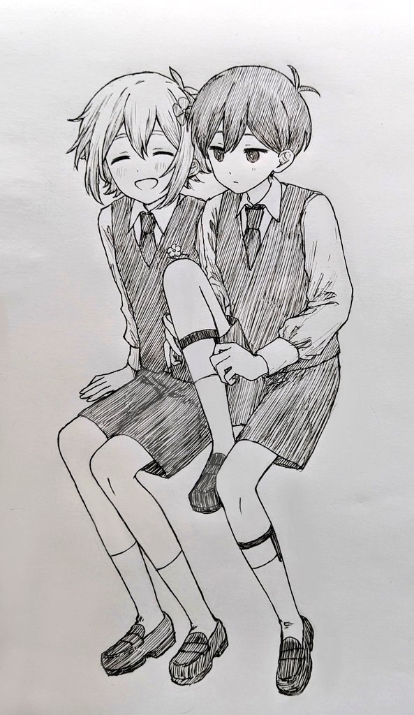 sunny and basil (omori) drawn by mimn_(kdjgxrt1xt69701)