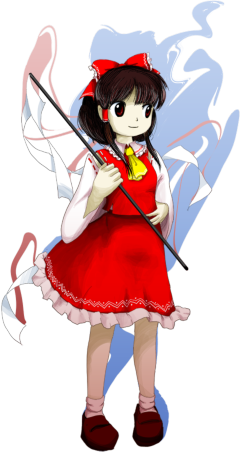 hakurei reimu (touhou and 1 more) drawn by zun_(artist)