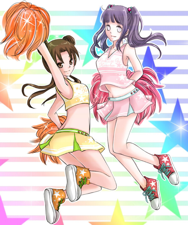 hyuuga hinata and tenten (naruto) drawn by aoi-mitsubachi