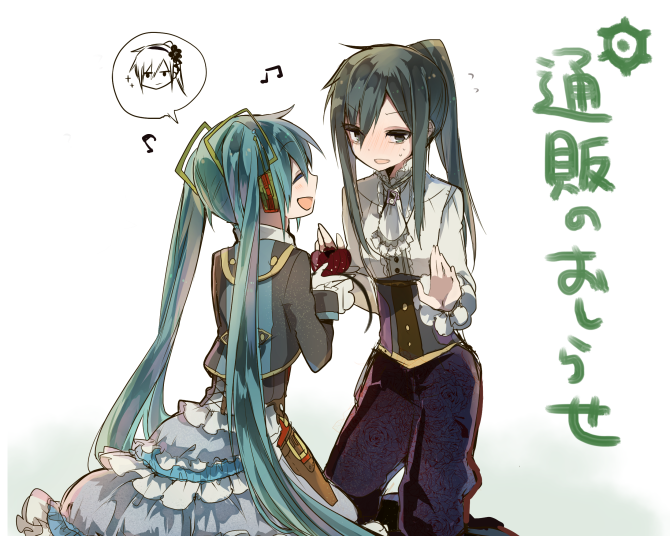 hatsune miku and kido tsubomi (vocaloid and 1 more) drawn by cyawa