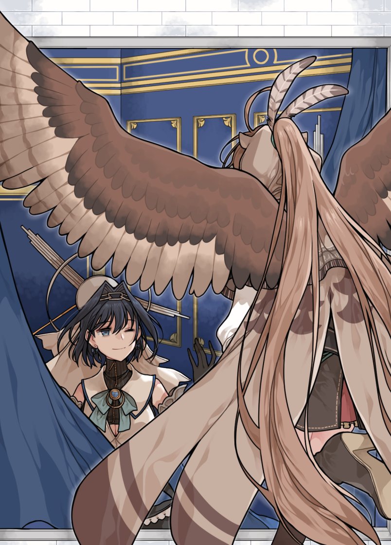 ouro kronii and nanashi mumei (hololive and 1 more) drawn by clipe