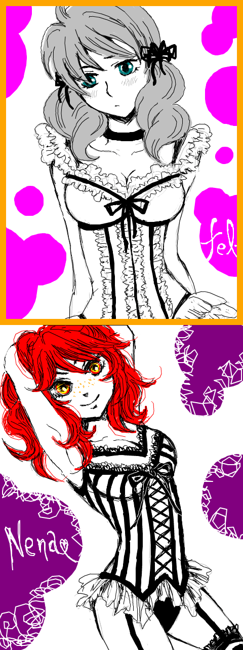 feldt grace and nena trinity (gundam and 1 more) drawn by nau