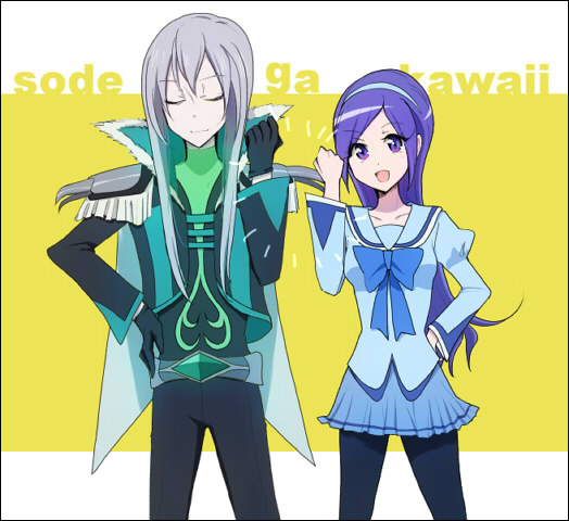 aono miki and souler (precure and 1 more) drawn by shijima_(agkm)