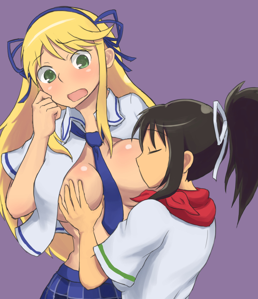 asuka and katsuragi (senran kagura and 1 more) drawn by kukobuchi