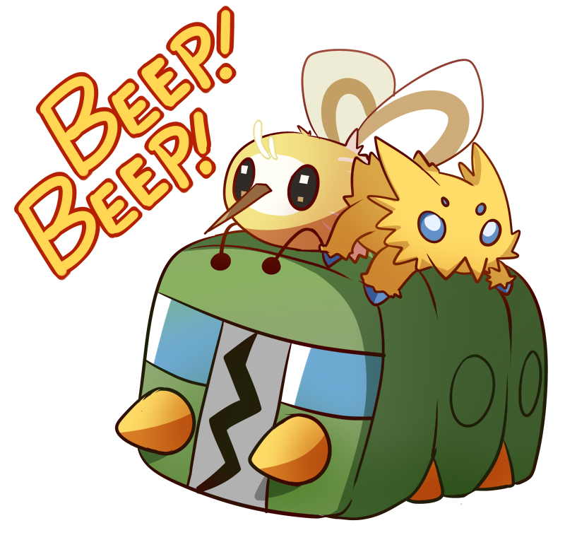 joltik, cutiefly, and charjabug (pokemon) drawn by pink_(4chan)