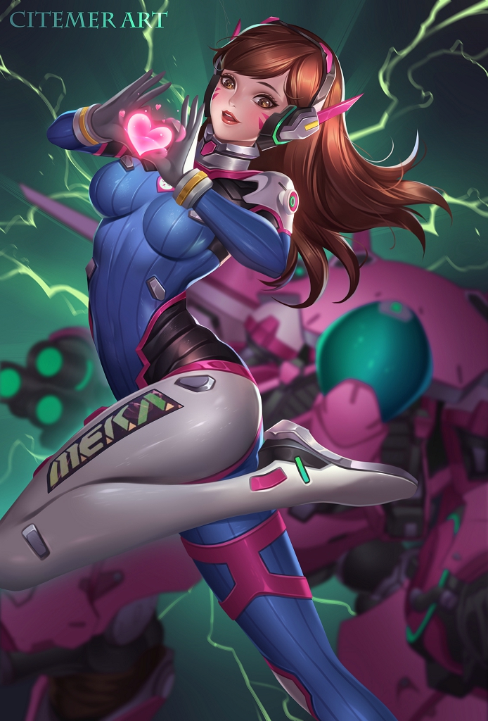 d.va (overwatch and 1 more) drawn by citemer