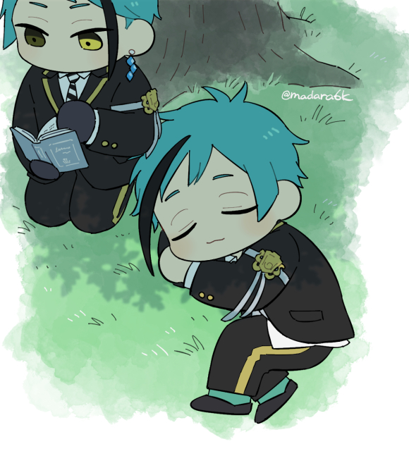 floyd leech and jade leech (twisted wonderland) drawn by madara6k