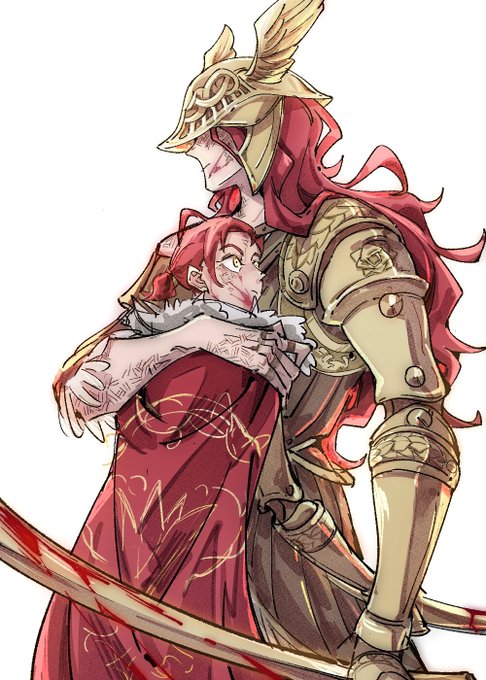 malenia blade of miquella and millicent (elden ring) drawn by pjxyyy