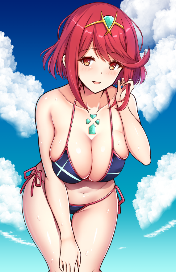 pyra (xenoblade chronicles and 1 more) drawn by noeomi