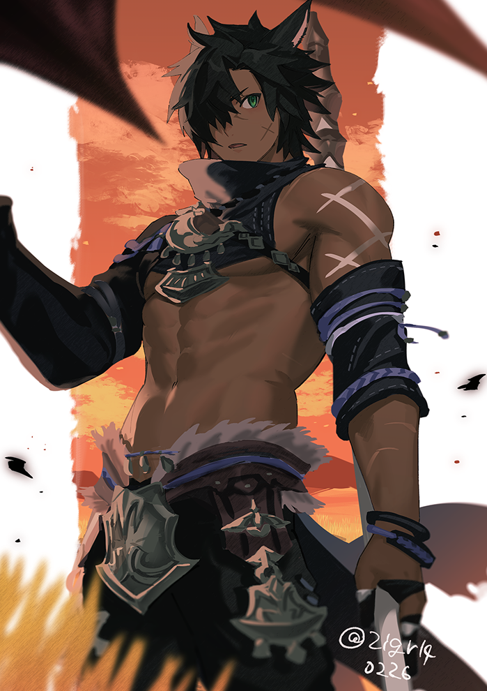 warrior of light (final fantasy and 1 more) drawn by mn_(zig_r14)
