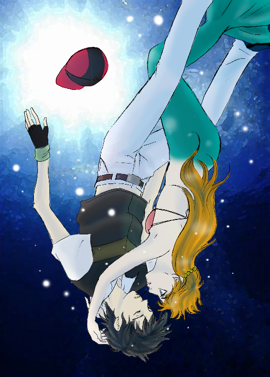 ash ketchum, misty, and mermaid misty (pokemon) drawn by hoshino_mami