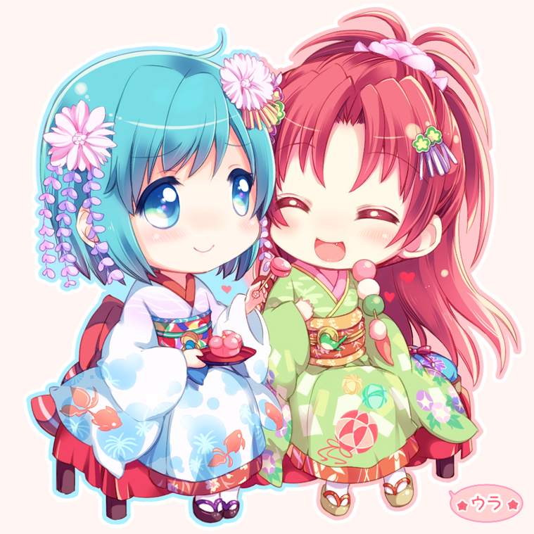 miki sayaka and sakura kyoko (mahou shoujo madoka magica) drawn by yamada_ako