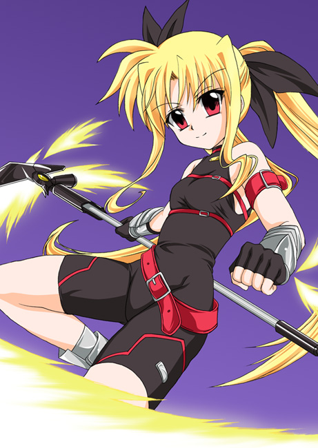 fate testarossa and bardiche (lyrical nanoha and 2 more) drawn by kirisawa_tokito