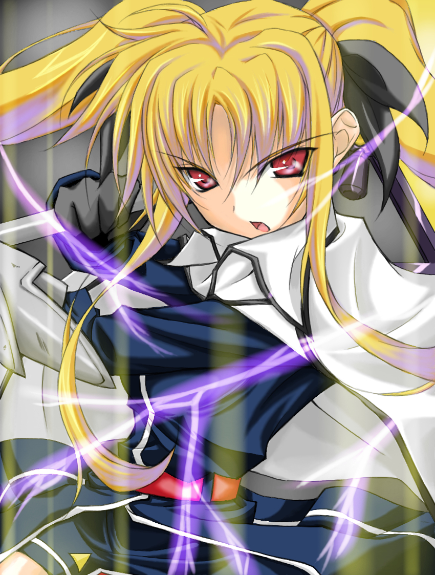 fate testarossa and bardiche (lyrical nanoha and 2 more) drawn by yosuke_nami