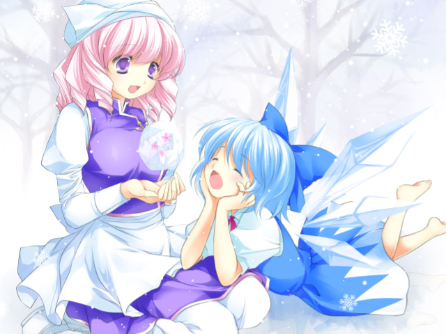 cirno and letty whiterock (touhou) drawn by ayase_hazuki