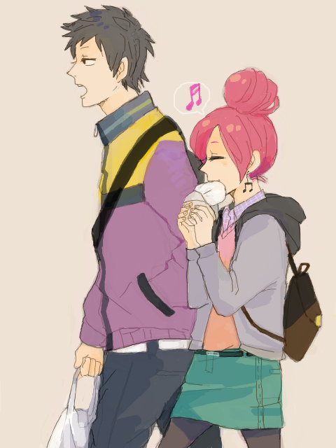harukaze doremi and kotake tetsuya (ojamajo doremi and 1 more) drawn by amr