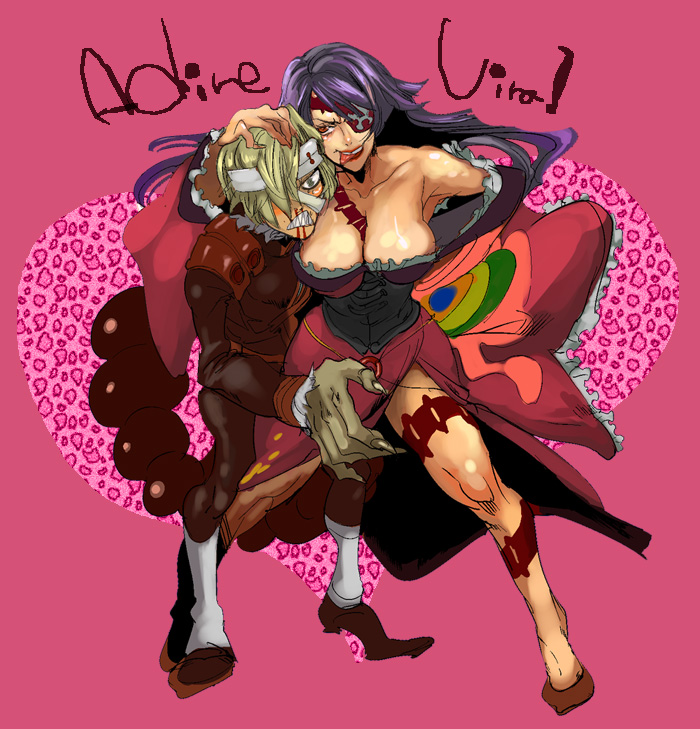 viral and adiane (tengen toppa gurren lagann) drawn by illa