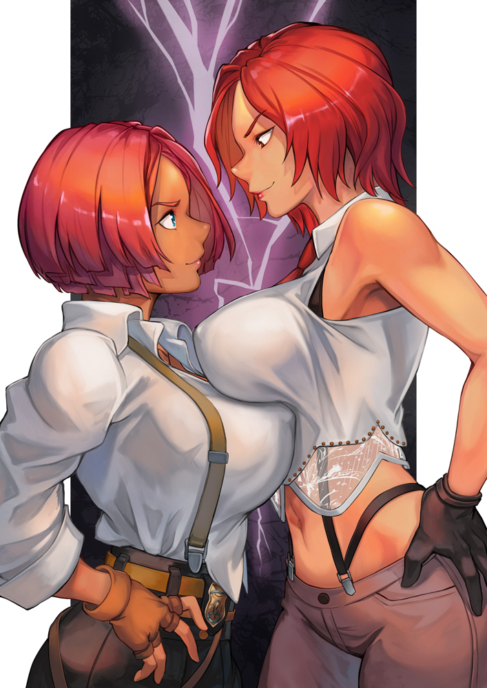 giovanna and vanessa (guilty gear and 2 more) drawn by hinoru_saikusa