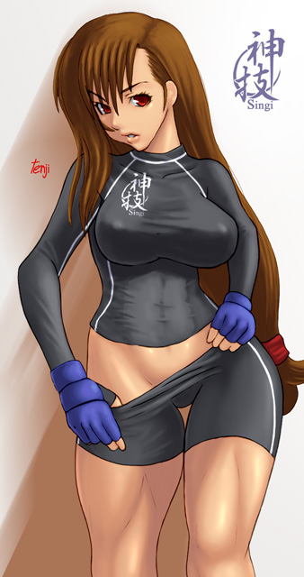 tifa lockhart (final fantasy and 1 more) drawn by tenji