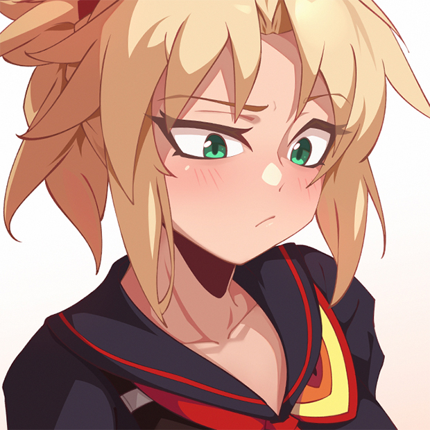 matoi ryuuko, mordred, and senketsu (fate and 2 more) drawn by darahan