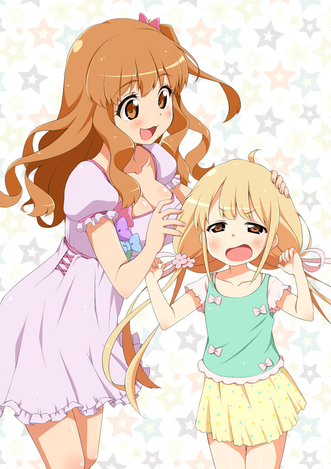 futaba anzu and moroboshi kirari (idolmaster and 1 more) drawn by moyashi_(m-planter)