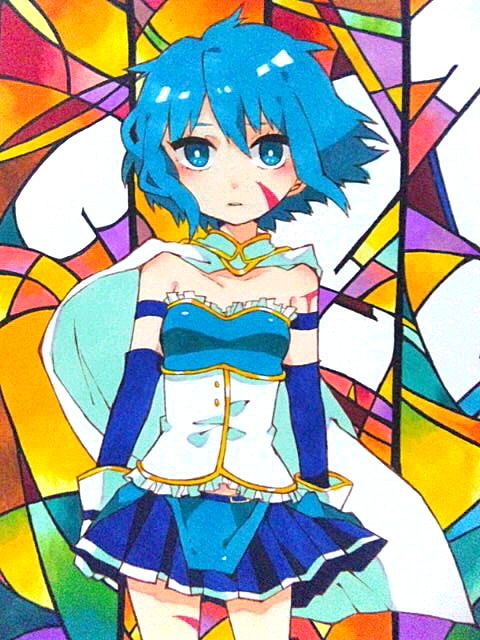 miki sayaka (mahou shoujo madoka magica) drawn by momokan_(mmkn100)