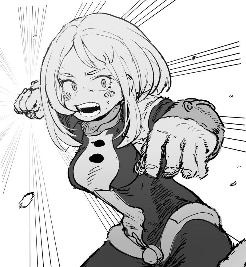 uraraka ochaco (boku no hero academia) drawn by ddari