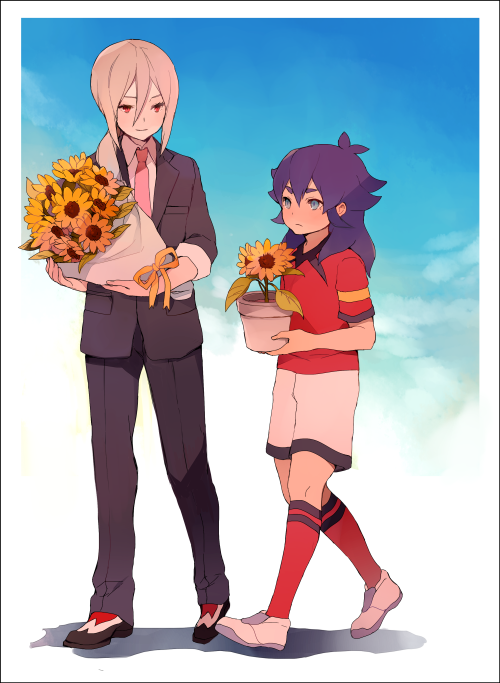 afuro terumi and kishibe taiga (inazuma eleven and 1 more) drawn by tokio_neo