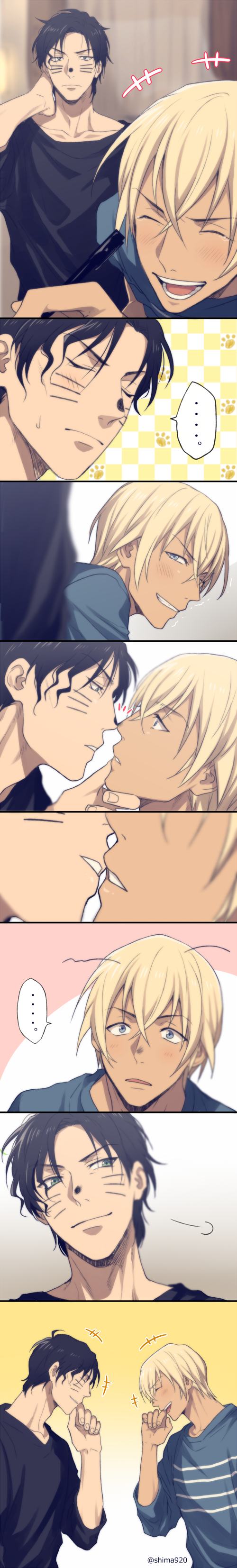 amuro tooru and akai shuuichi (meitantei conan) drawn by mashima_shima