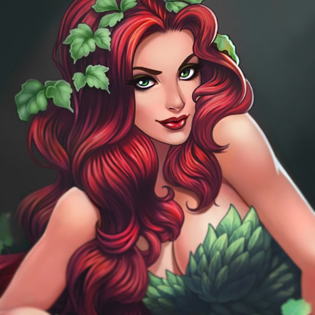 poison ivy (dc comics and 1 more) drawn by gunnergurl
