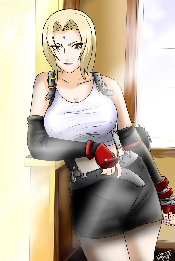 tifa lockhart and tsunade (final fantasy and 2 more) drawn by jon_kneeland