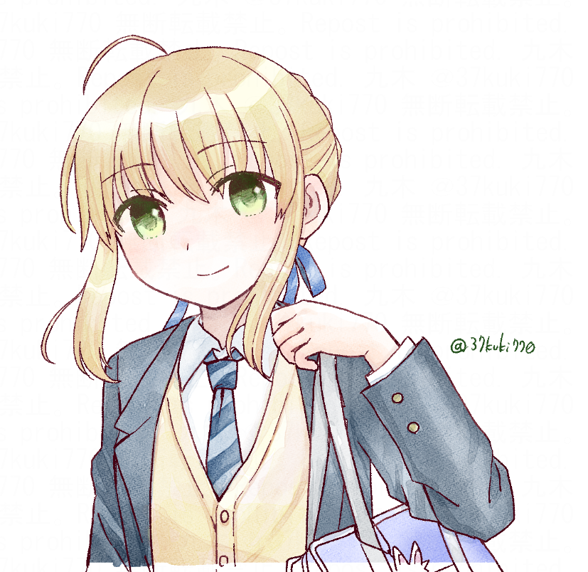 artoria pendragon and saber (fate and 1 more) drawn by 37kuki770