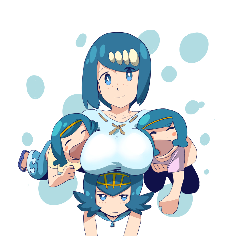 lana, lana's mother, harper, and sarah (pokemon and 1 more) drawn by hotsaurus