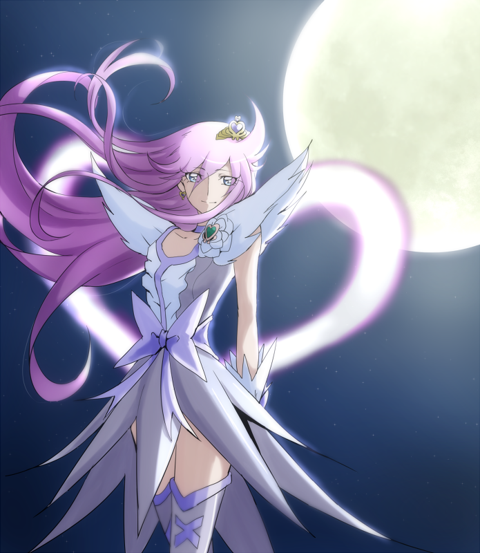 tsukikage yuri and cure moonlight (precure and 1 more) drawn by tsukikage_oyama