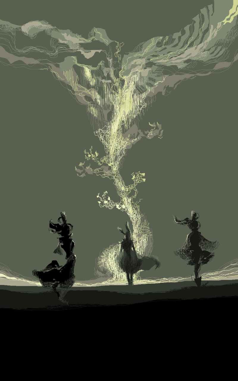 toyosatomimi no miko, mononobe no futo, and soga no tojiko (touhou) drawn by eico