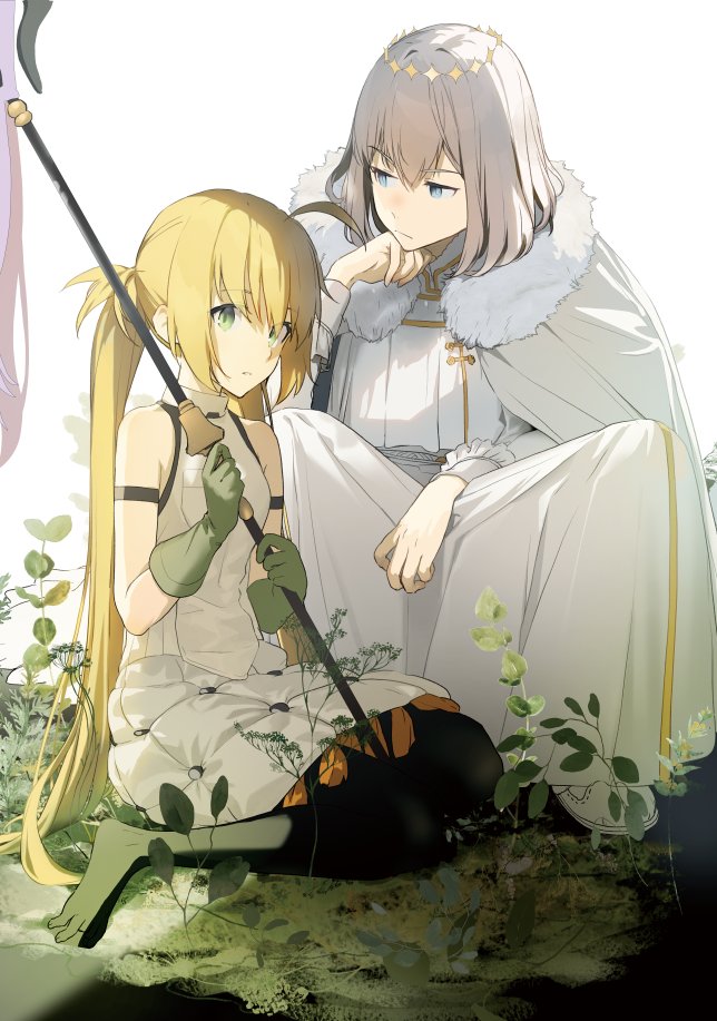 artoria pendragon, artoria caster, and oberon (fate and 1 more) drawn by akinashi_yuu