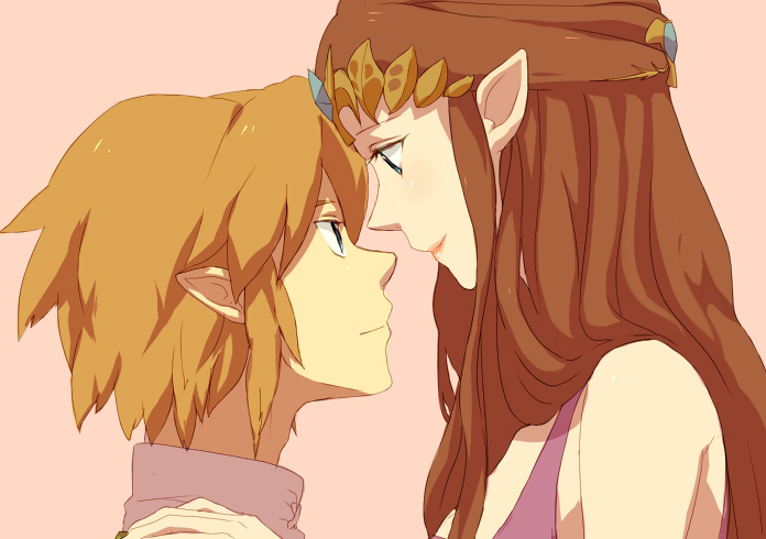 link and princess zelda (the legend of zelda and 1 more) drawn by o-yuki