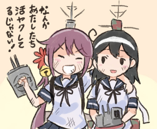 ushio and akebono (kantai collection) drawn by saiguchi_otoufu