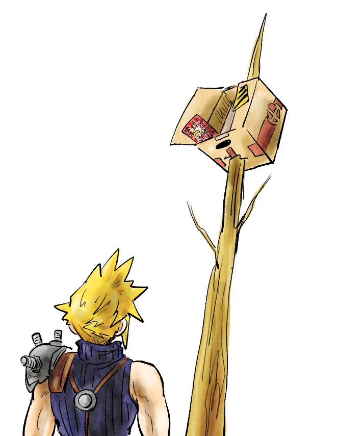 cloud strife (final fantasy and 3 more) drawn by kicdon