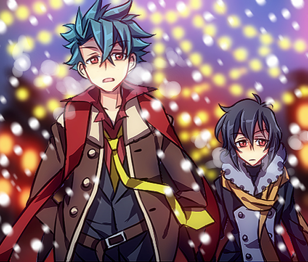 alan aramaki and keith kisaragi (rose guns days) drawn by momofukki