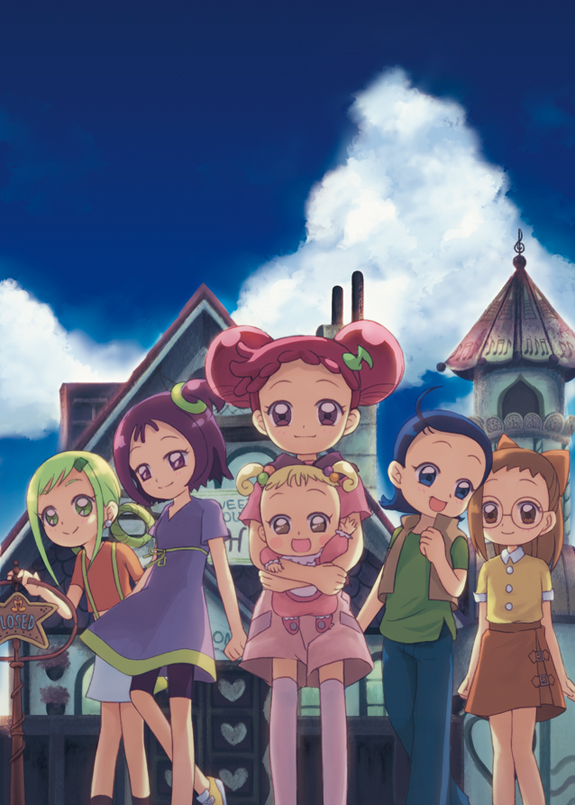 harukaze doremi, segawa onpu, fujiwara hazuki, senoo aiko, makihatayama hana, and 1 more (ojamajo doremi) drawn by moai_(aoh)