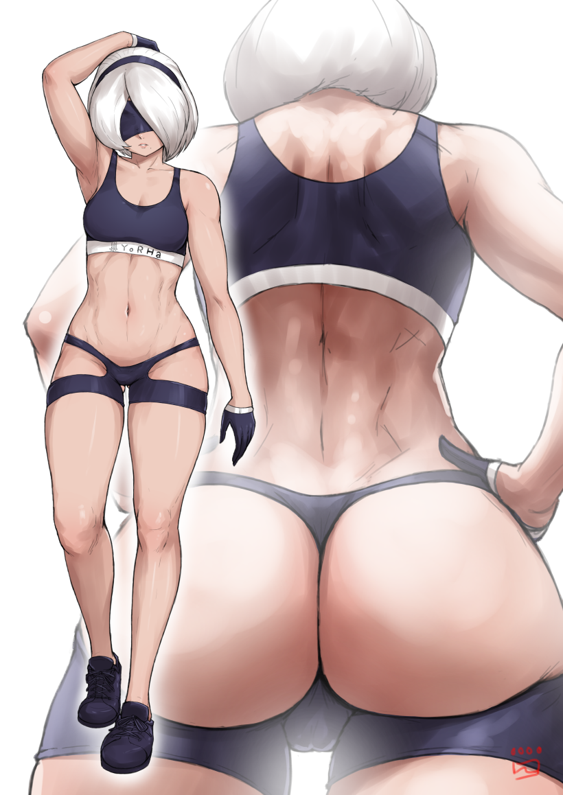2b (nier and 1 more) drawn by finalcake